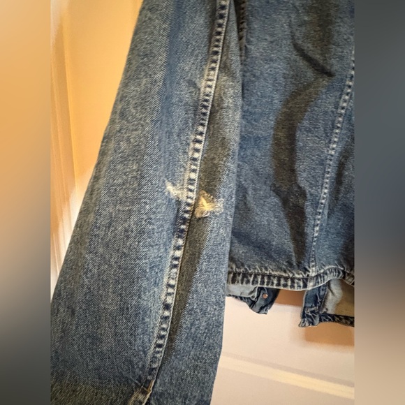 Free People We The Free Jade Denim Jacket High Dive Cotton Button Front XL - Picture 10 of 16